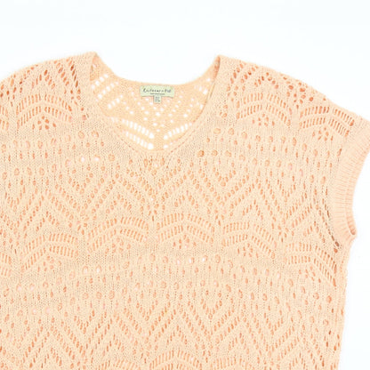 F&F Womens Orange  Knit Pullover Jumper Size 12