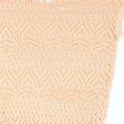 F&F Womens Orange  Knit Pullover Jumper Size 12