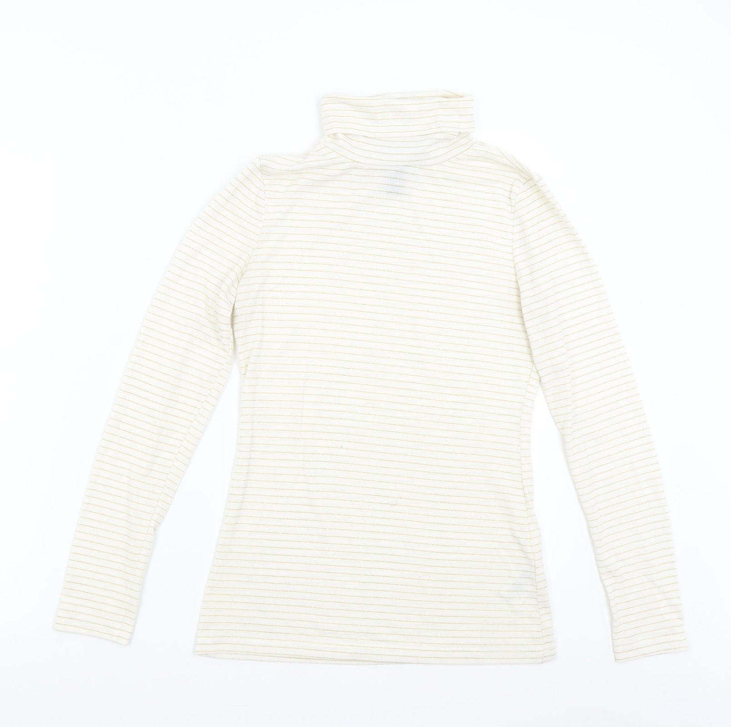 Womens UK Size S H&M Beige Basic T-Shirt