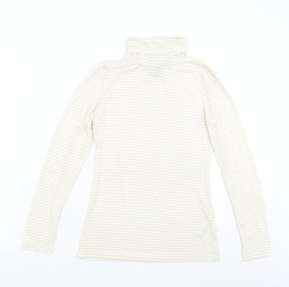 Womens UK Size S H&M Beige Basic T-Shirt