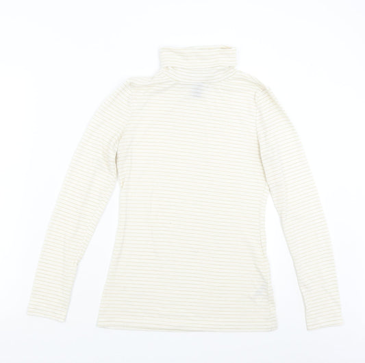 Womens UK Size S H&M Beige Basic T-Shirt