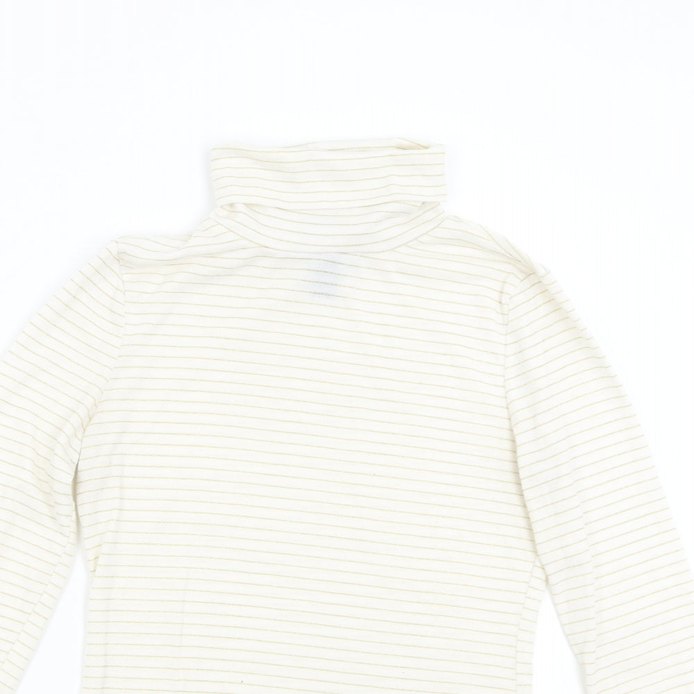 Womens UK Size S H&M Beige Basic T-Shirt