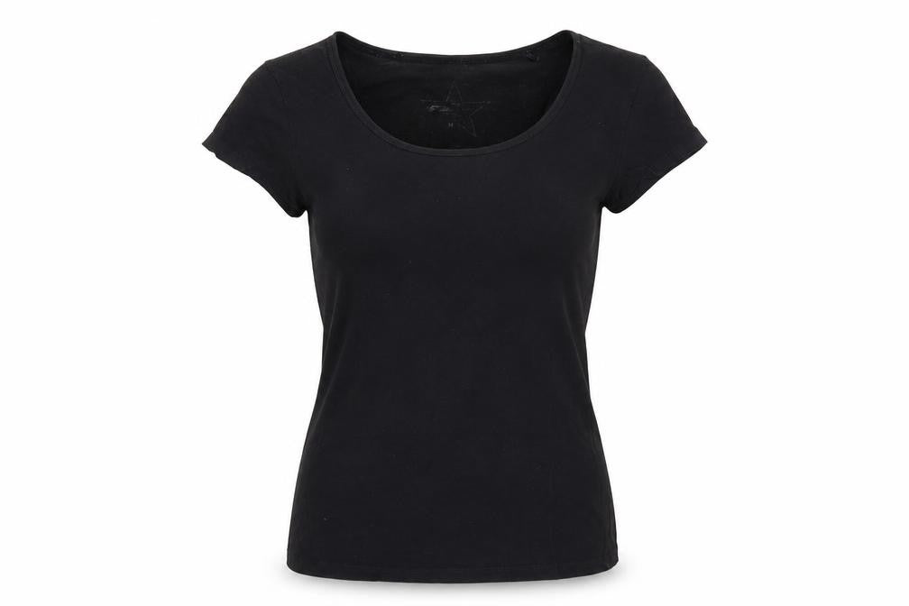 Womens UK Size M Preworn Black Basic T-Shirt