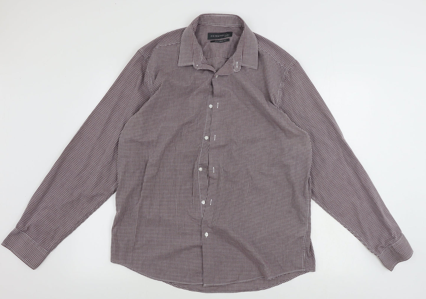 Primark  Mens Red Check   Button-Up Size L