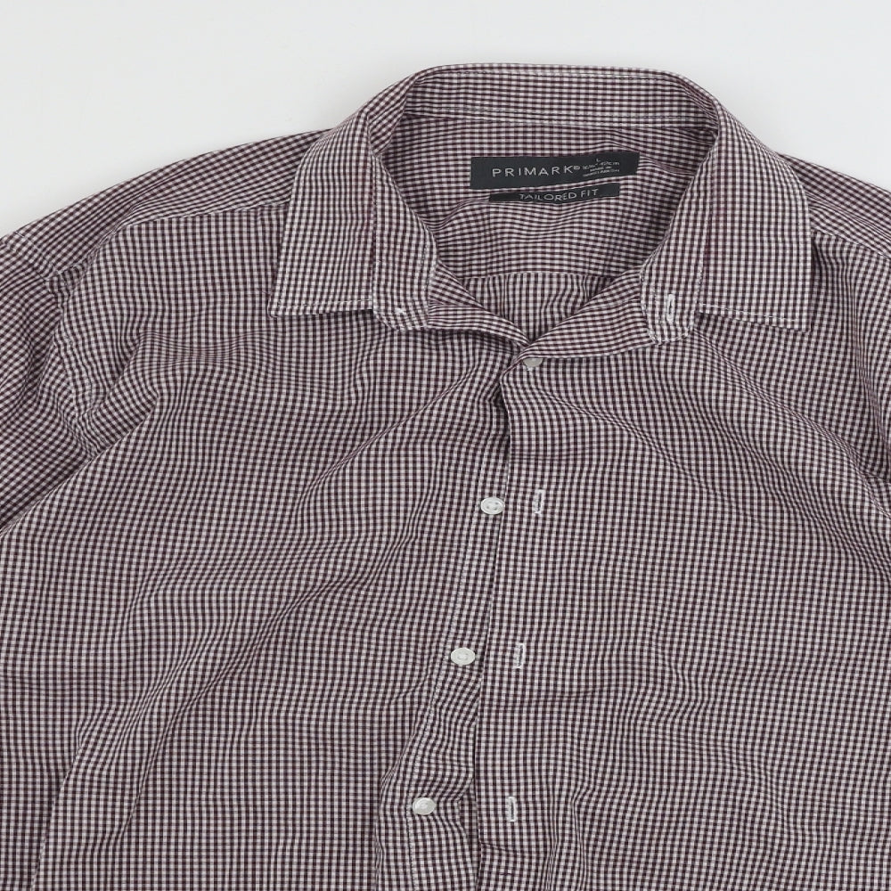 Primark  Mens Red Check   Button-Up Size L