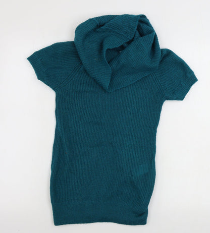 Womens UK Size 10 H&M Green Pullover Jumper