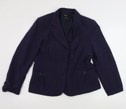 Oscar B  Womens Blue   Jacket Blazer Size 14