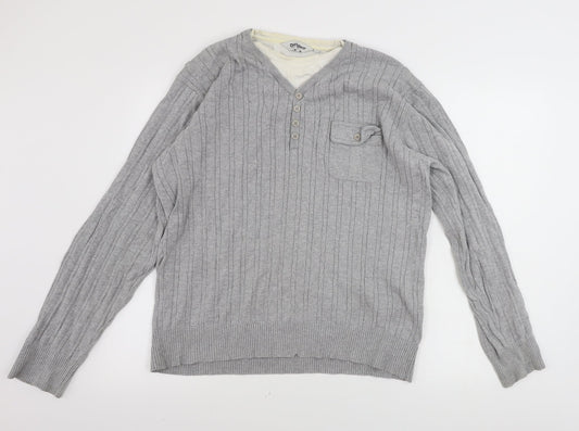 Dissident  Mens Grey   Pullover Jumper Size XL