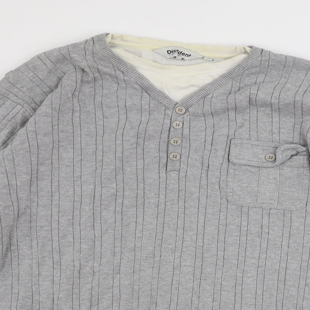 Dissident  Mens Grey   Pullover Jumper Size XL