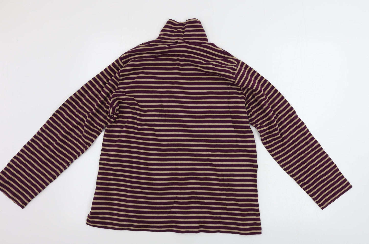 Anista  Womens Purple Striped  Henley Jumper Size 20