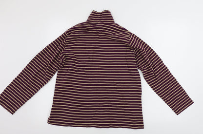 Anista  Womens Purple Striped  Henley Jumper Size 20