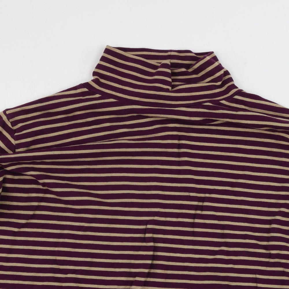 Anista  Womens Purple Striped  Henley Jumper Size 20