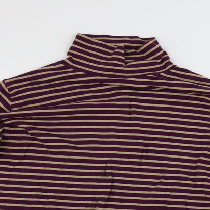Anista  Womens Purple Striped  Henley Jumper Size 20