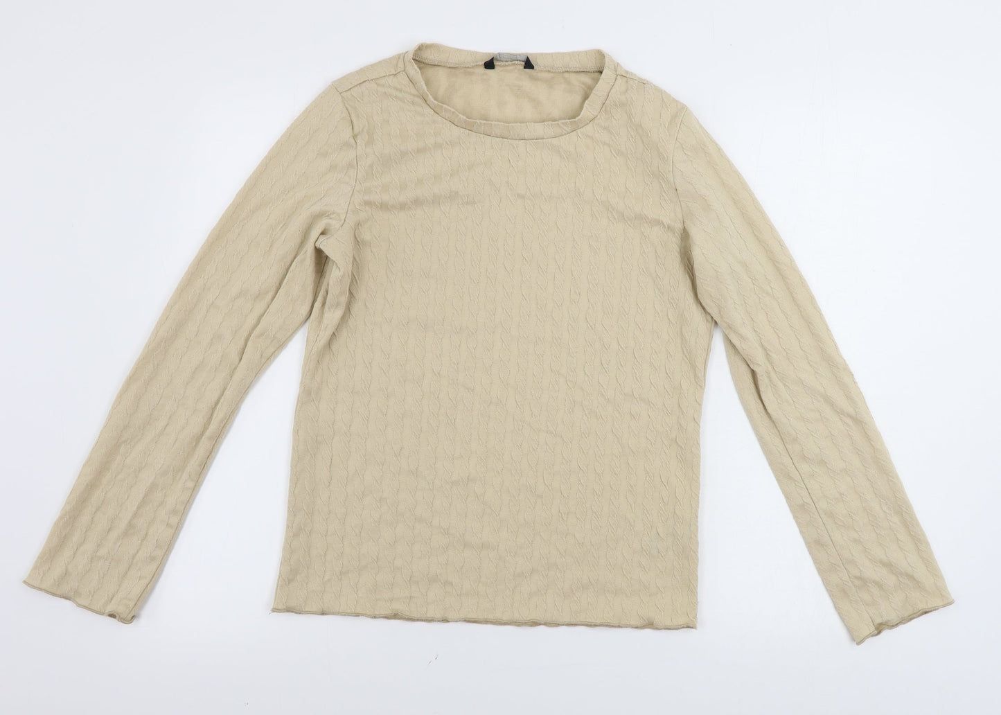 George  Womens Beige   Basic T-Shirt Size 14