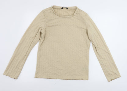 George  Womens Beige   Basic T-Shirt Size 14