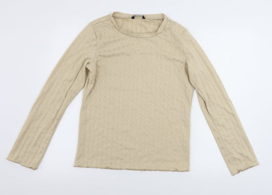 George  Womens Beige   Basic T-Shirt Size 14