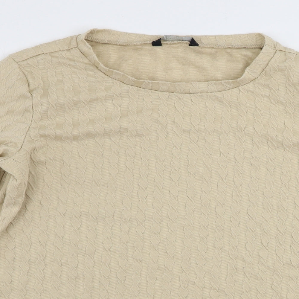 George  Womens Beige   Basic T-Shirt Size 14