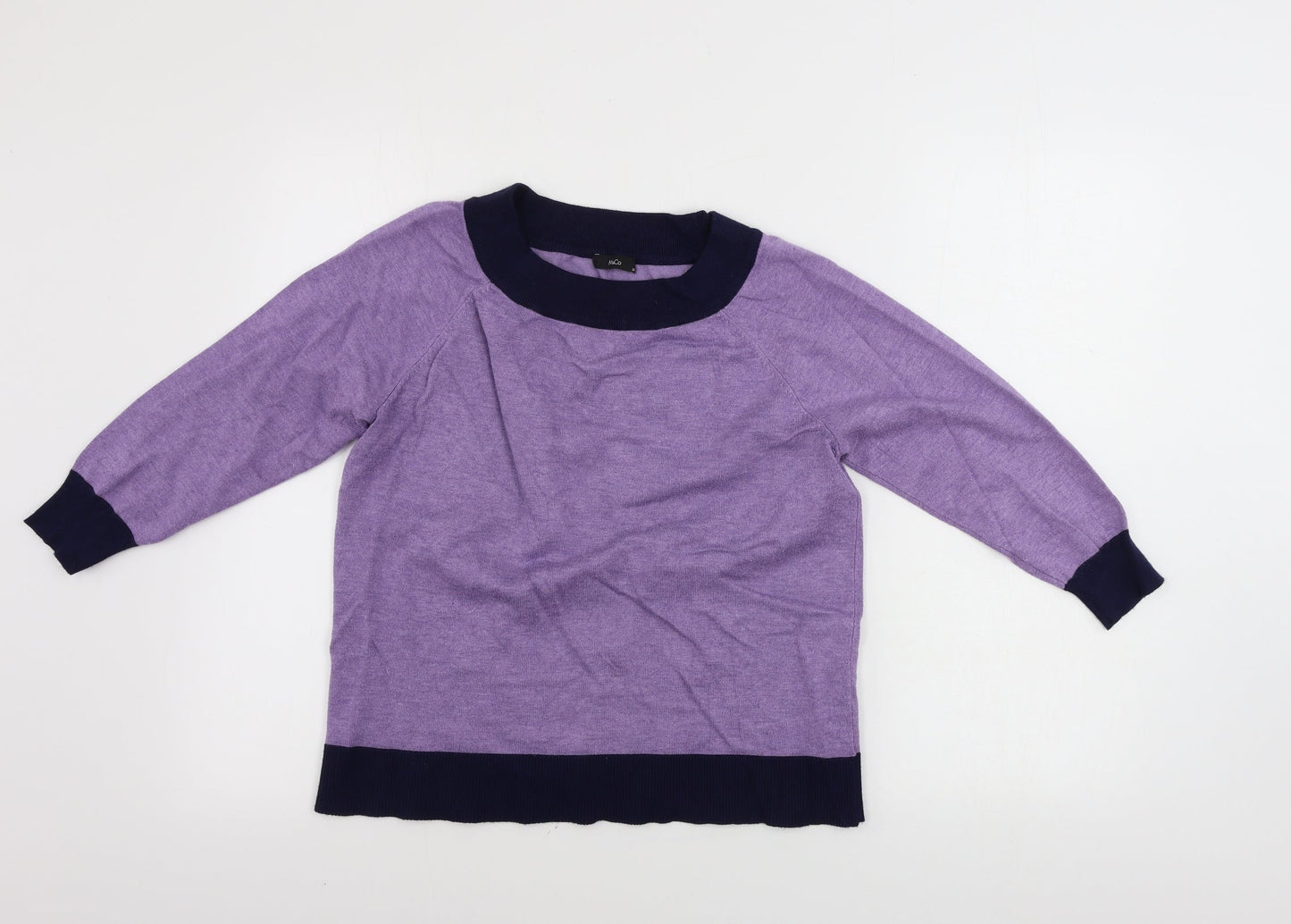 Womens UK Size 14 M&Co Purple Pullover Jumper
