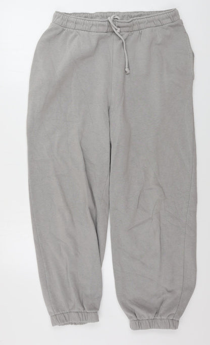Womens UK Size M H&M Regular Fit Sweatpants Grey Trousers