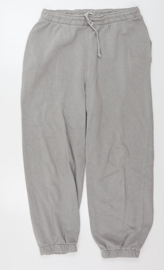 Womens UK Size M H&M Regular Fit Sweatpants Grey Trousers