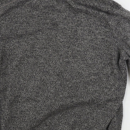 George  Mens Grey   Henley Jumper Size L