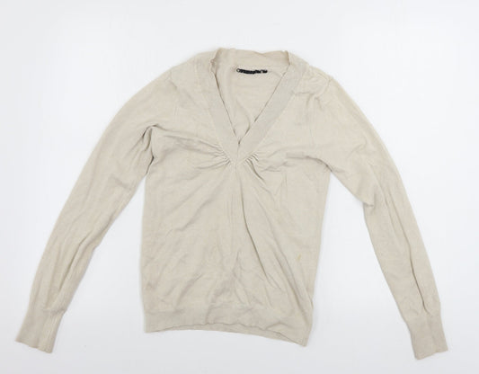 Womens UK Size 10 River Island Beige Pullover Jumper
