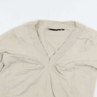 Womens UK Size 10 River Island Beige Pullover Jumper
