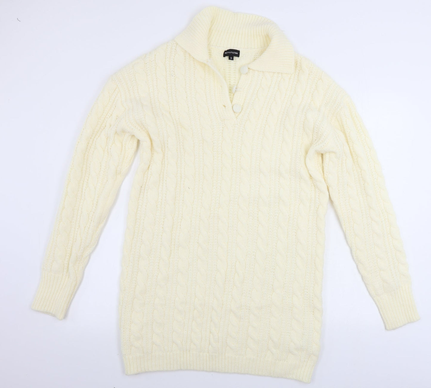 Womens UK Size S PRETTYLITTLETHING Ivory Pullover Jumper