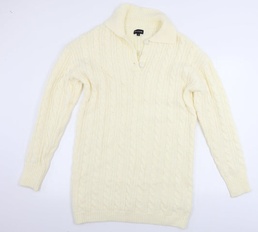 Womens UK Size S PRETTYLITTLETHING Ivory Pullover Jumper