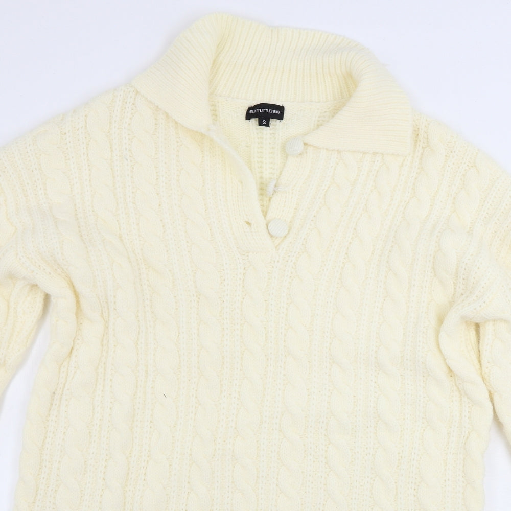 Womens UK Size S PRETTYLITTLETHING Ivory Pullover Jumper