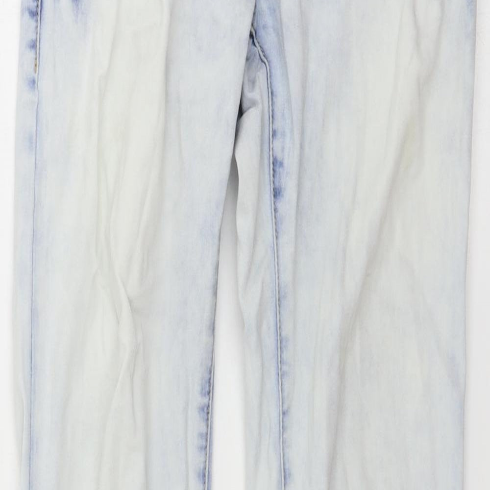 Womens UK Size S Preworn Regular Fit Skinny Blue Jeans