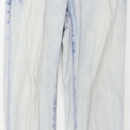 Womens UK Size S Preworn Regular Fit Skinny Blue Jeans