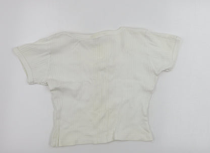 Collectables  Womens Ivory   Basic T-Shirt Size XL