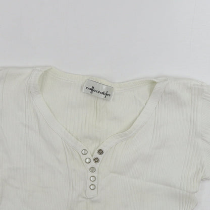 Collectables  Womens Ivory   Basic T-Shirt Size XL