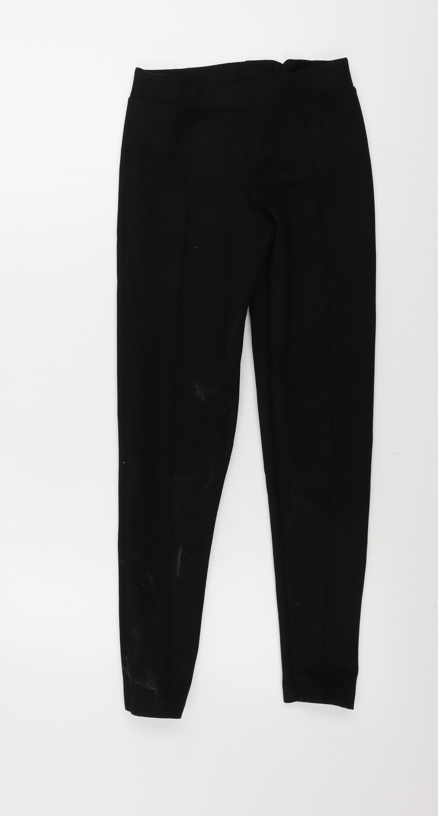 Womens UK Size S Preworn Regular Fit Sweatpants Black Trousers