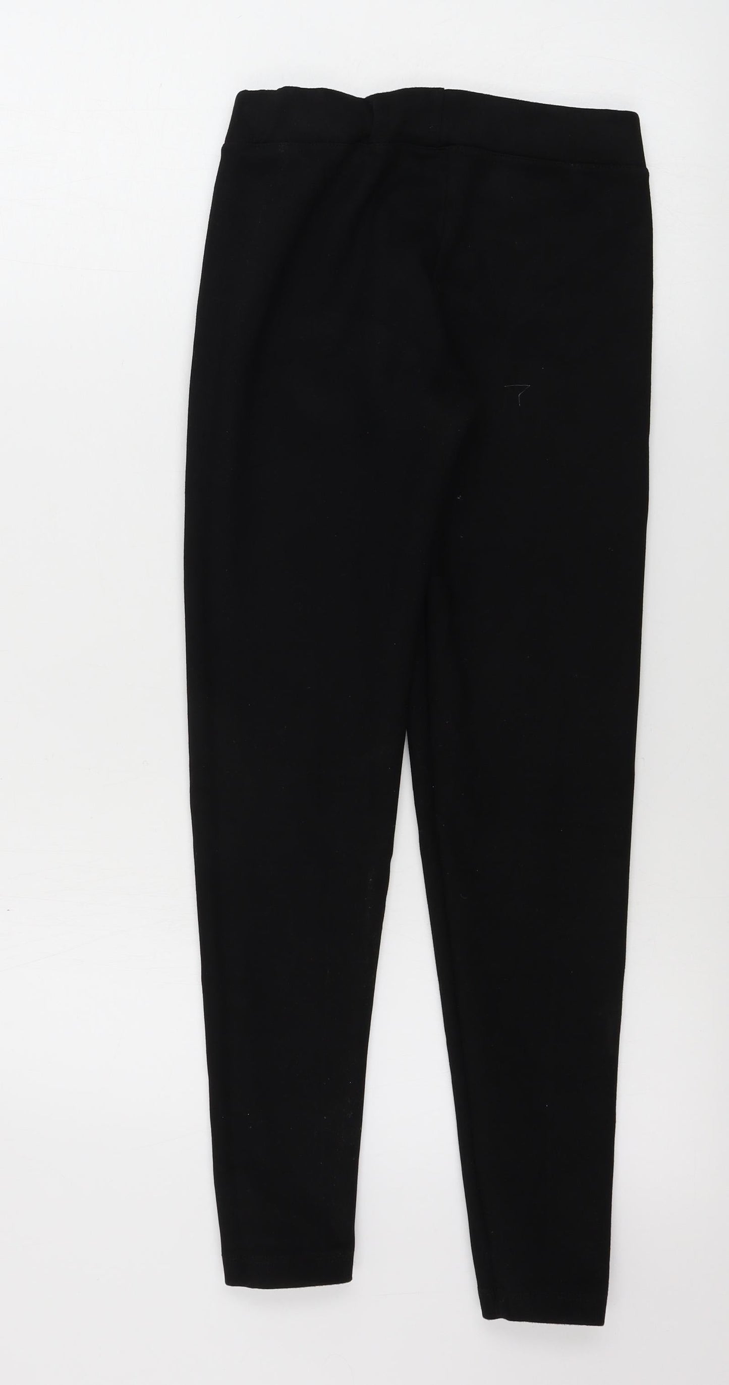 Womens UK Size S Preworn Regular Fit Sweatpants Black Trousers