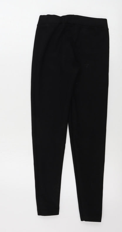 Womens UK Size S Preworn Regular Fit Sweatpants Black Trousers