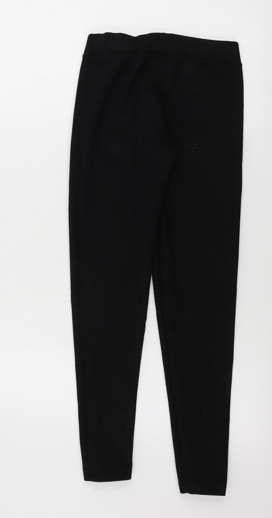 Womens UK Size S Preworn Regular Fit Sweatpants Black Trousers