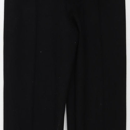Womens UK Size S Preworn Regular Fit Sweatpants Black Trousers