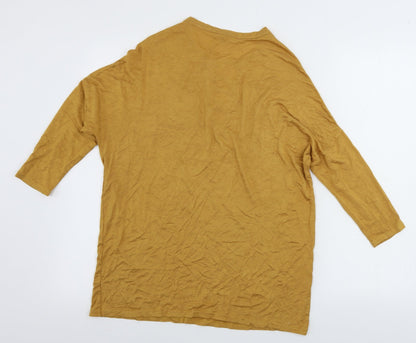 Womens UK Size 12 New Look Yellow Basic Blouse