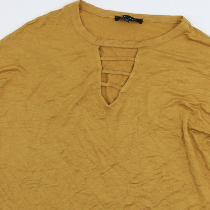 Womens UK Size 12 New Look Yellow Basic Blouse