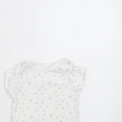 Earlydays Baby White   Babygrow One-Piece Size 3-6 Months  - Star Pattern