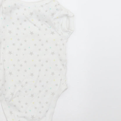 Earlydays Baby White   Babygrow One-Piece Size 3-6 Months  - Star Pattern