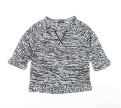 F&F Womens Grey  Knit Pullover Jumper Size 12