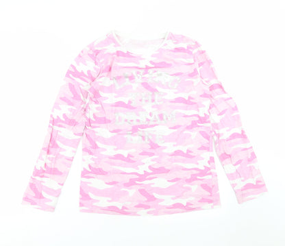 Primark Girls Pink Camouflage  Top Pyjama Top Size 13-14 Years  - dream life