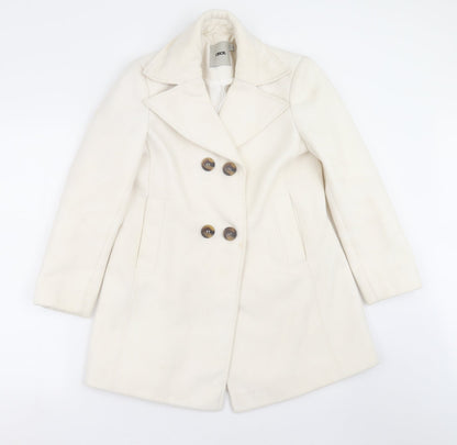 Womens UK Size 8 ASOS Ivory Pea Coat