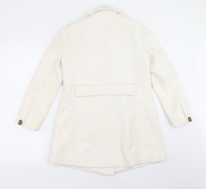 Womens UK Size 8 ASOS Ivory Pea Coat