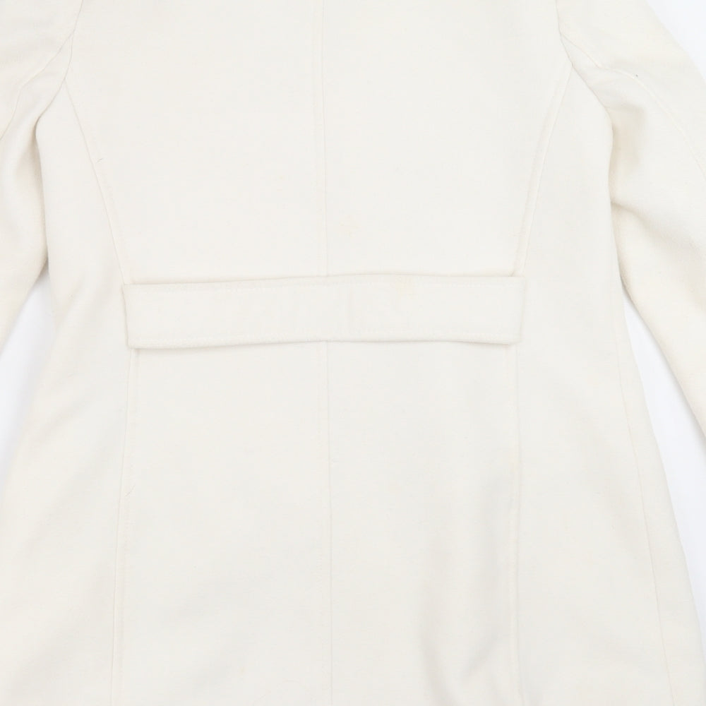 Womens UK Size 8 ASOS Ivory Pea Coat
