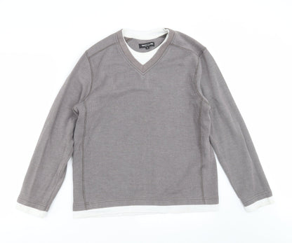 Simon Clark Mens Grey   Pullover Jumper Size M