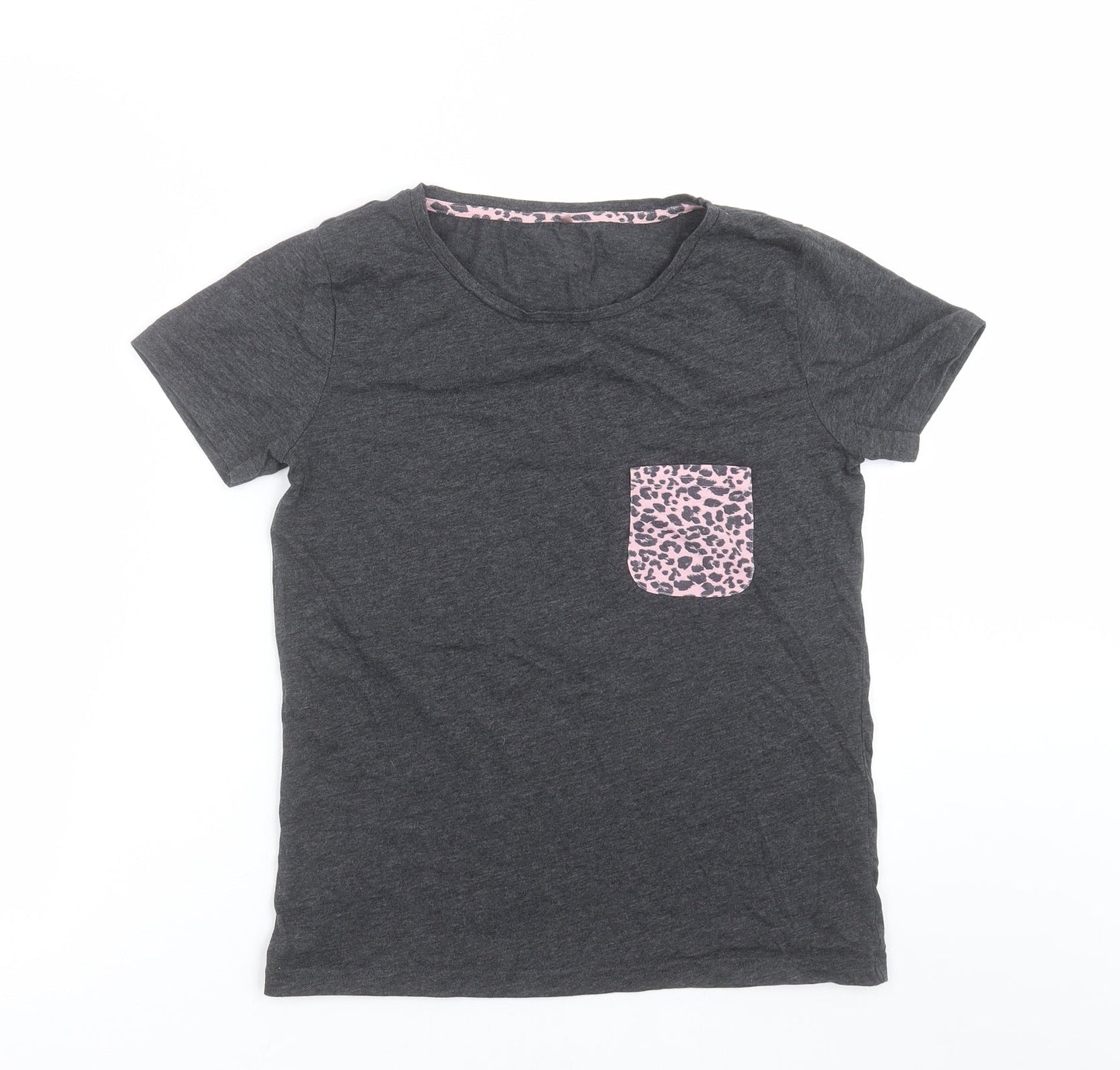 George Womens Grey Solid  Top Pyjama Top Size 4